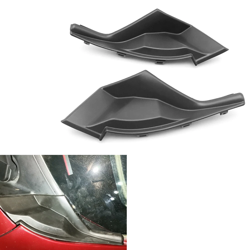 2Pcs Front Windshield Wiper Cowl Trim Water Deflector Plate Neck Trim Panel for