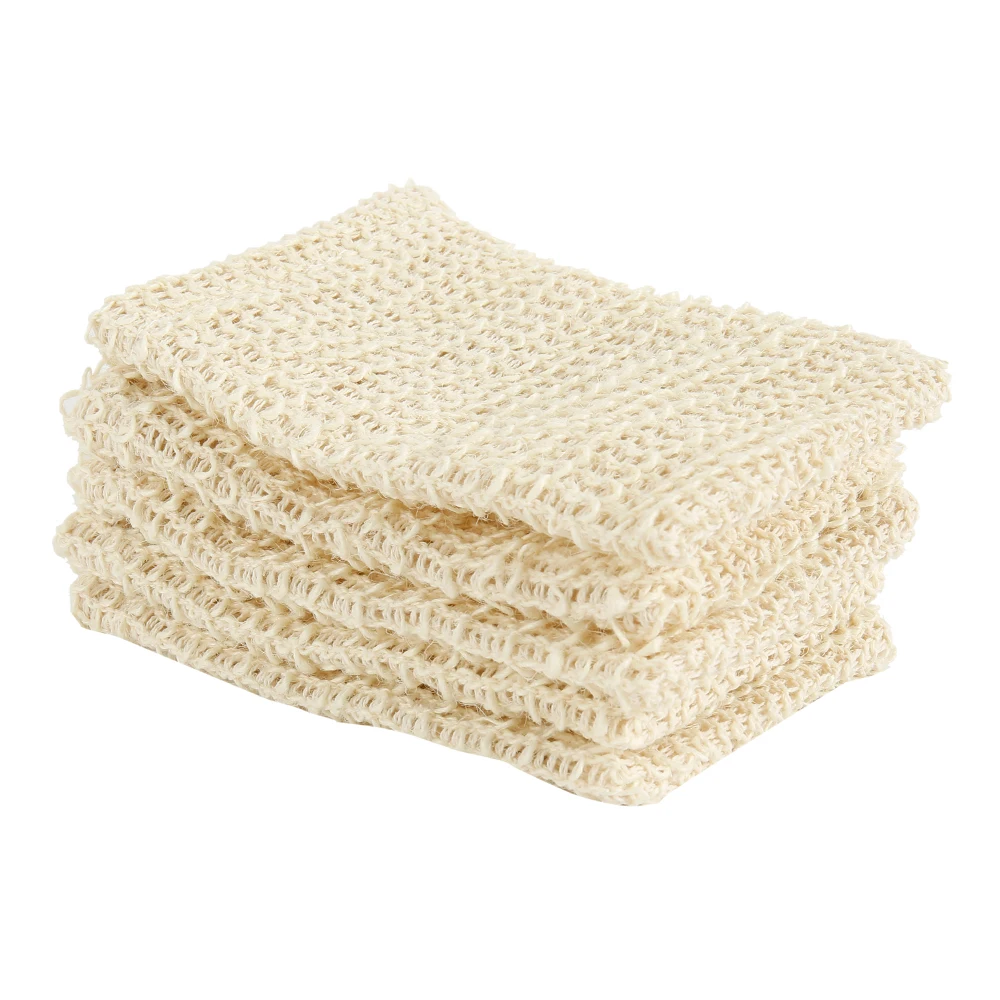 5pcs Soap Saver Bag Natural Sisal Exfoliating Soap Pouch for Foaming and Drying The Soap Bars Shower Space Saving Soap Bag