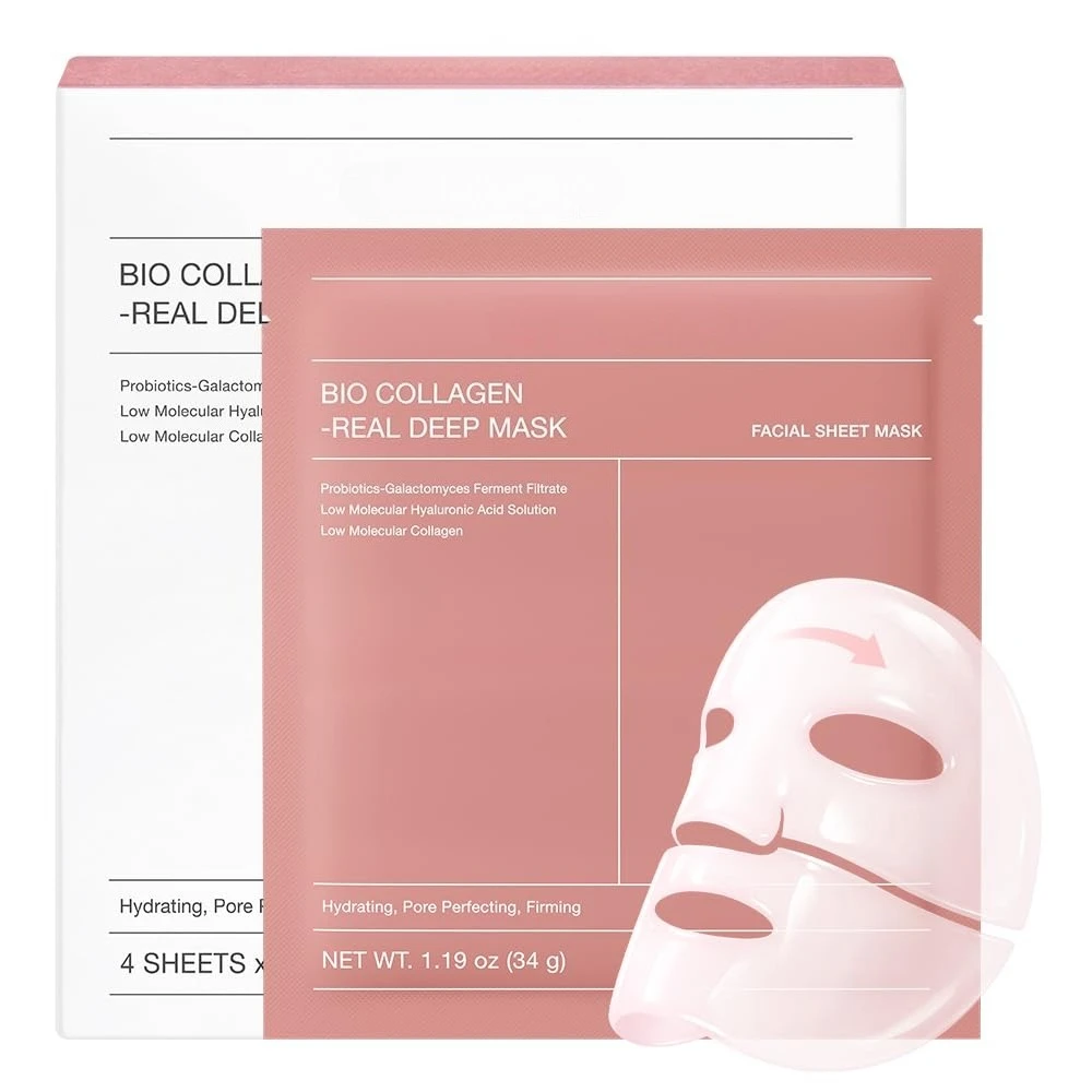 

Deep Mask Duo Bio-Collagen Real Deep Mask&Collagen Moisturizing Facial Mask Soothing Night Hydrogel Facial Mask