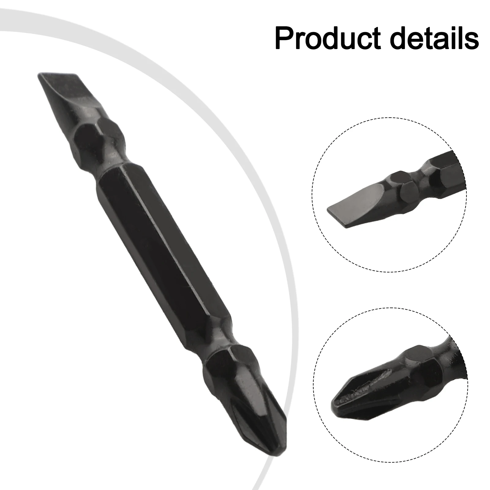 Double head Magnetic Screwdriver Bits Set 10pcs High Hardness Magnetic Feature Suitable for Electric Drill Black Color