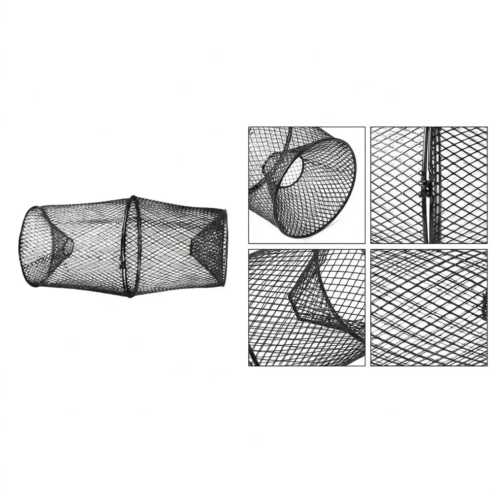 Plastic-Coated Metal Lobster Trap Designed for Structural Stability and Resistance to Deformation During Active Fishing