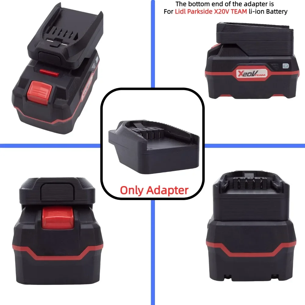Imagem -05 - Adaptador Conversor para Bateria de Íon-lítio Lidl Parkside X20v Team para Ferramentas Elétricas sem Fio Bosch 18v Verde Pba Apenas Adaptador