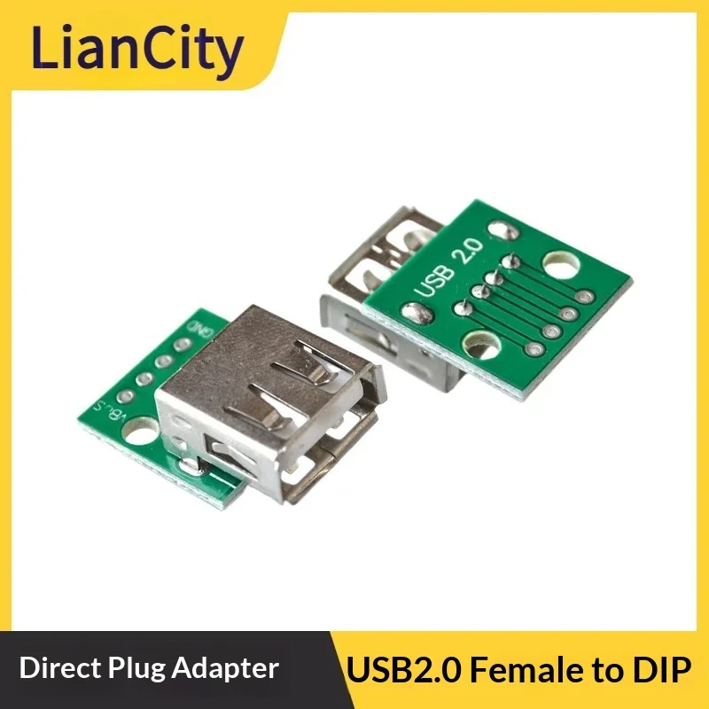 5pcs/Direct Plug Adapter Board DIY Electronic Module USB 2.0 Mother to DIP 4P