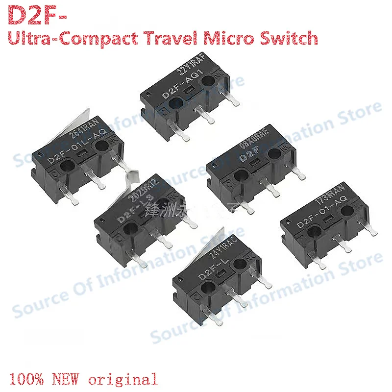 

10Pcs Ultra-Compact Travel Micro Switch Set D2F-AQ1 D2F-L L2 L3 01L L-D3 - Compact Size for Easy Portability
