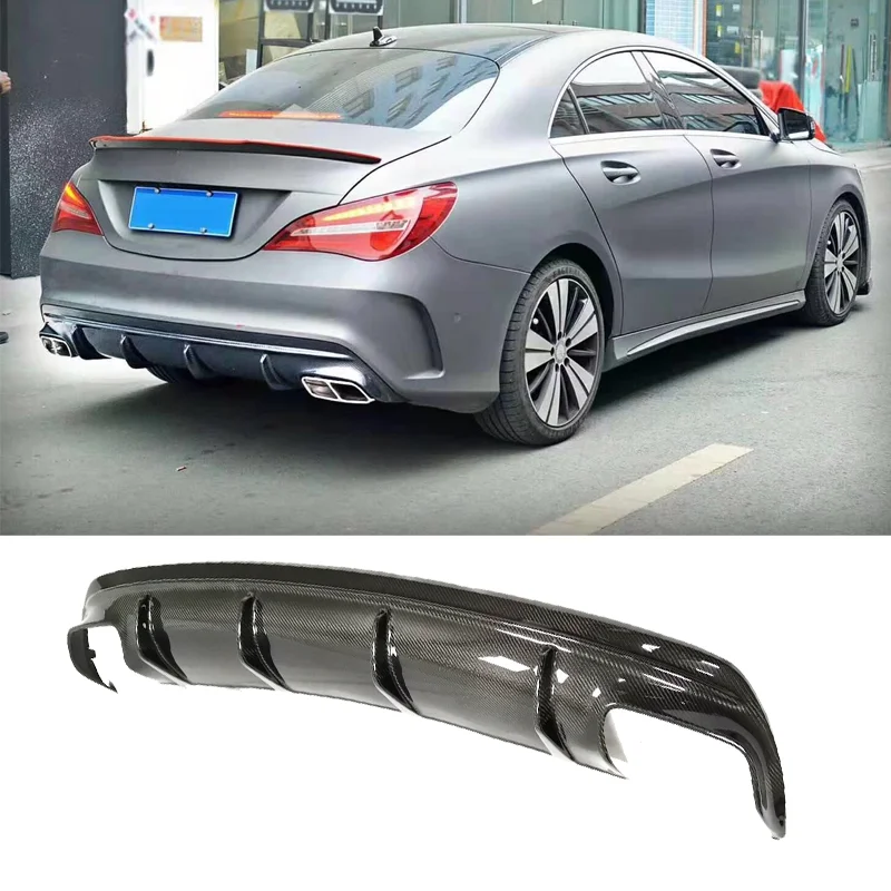 High-end Custom Body Kit For Old-to-New ConversionNew CLA220/260/45 3k Twill Weave Screw-On Rear Bumper For - CLA Class 2016-201