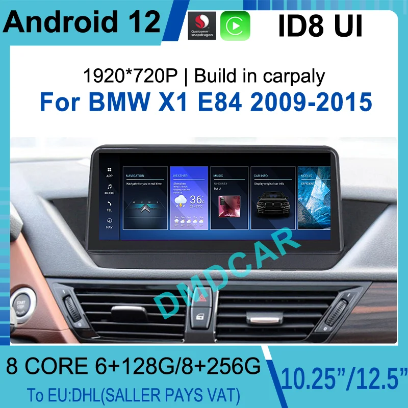 

12.5" Android 12 Snapdragon 8+128G Car Multimedia Player GPS Navigation for BMW X1 E84 2009-2015 Auto Radio Stereo Video