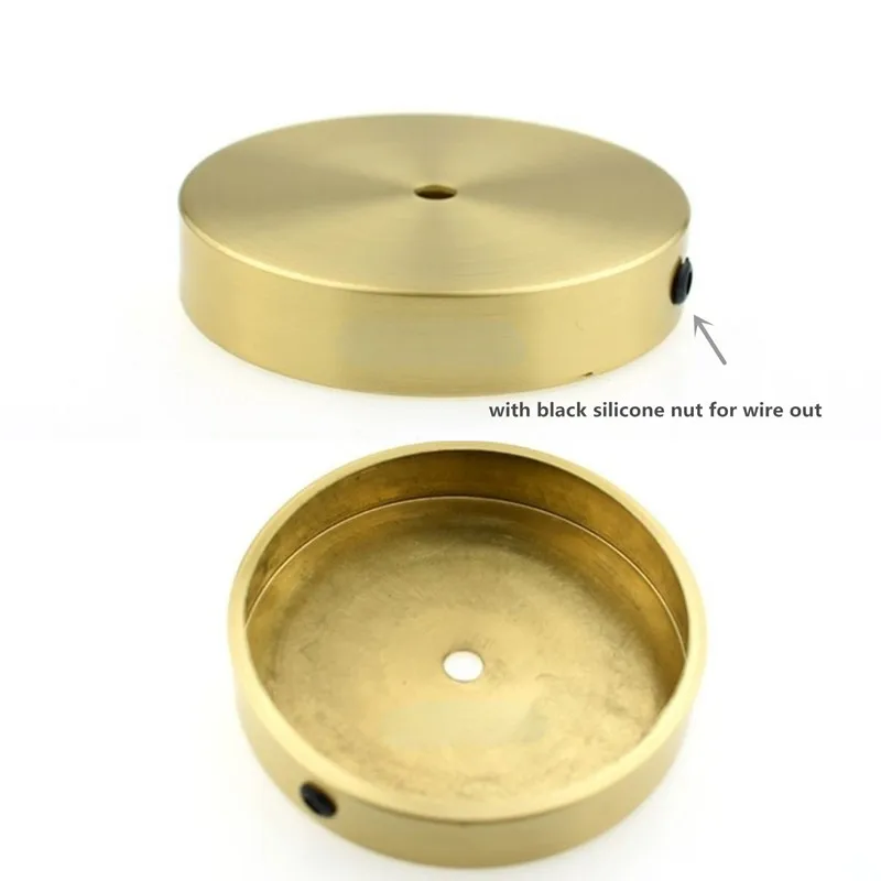 

All copper desk light base Table Floor lamp foot plate folded edge plate circular 100% Brass disc retro lighting accessories