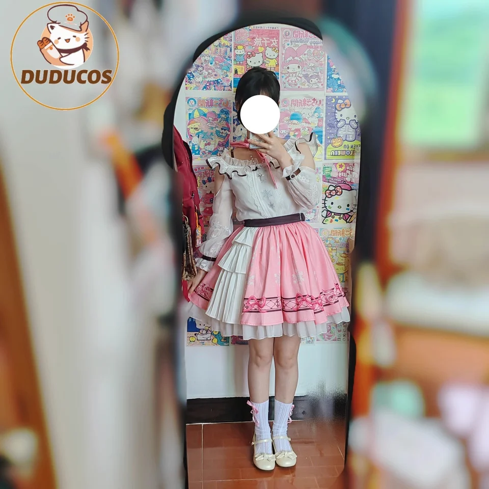IN STOCK Nikki Cosplay Costume Game Infinity Nikki DUDU-SR Women Cute Pink Dress Nikki Snow Dress Cosplay Lolita Halloween view 3