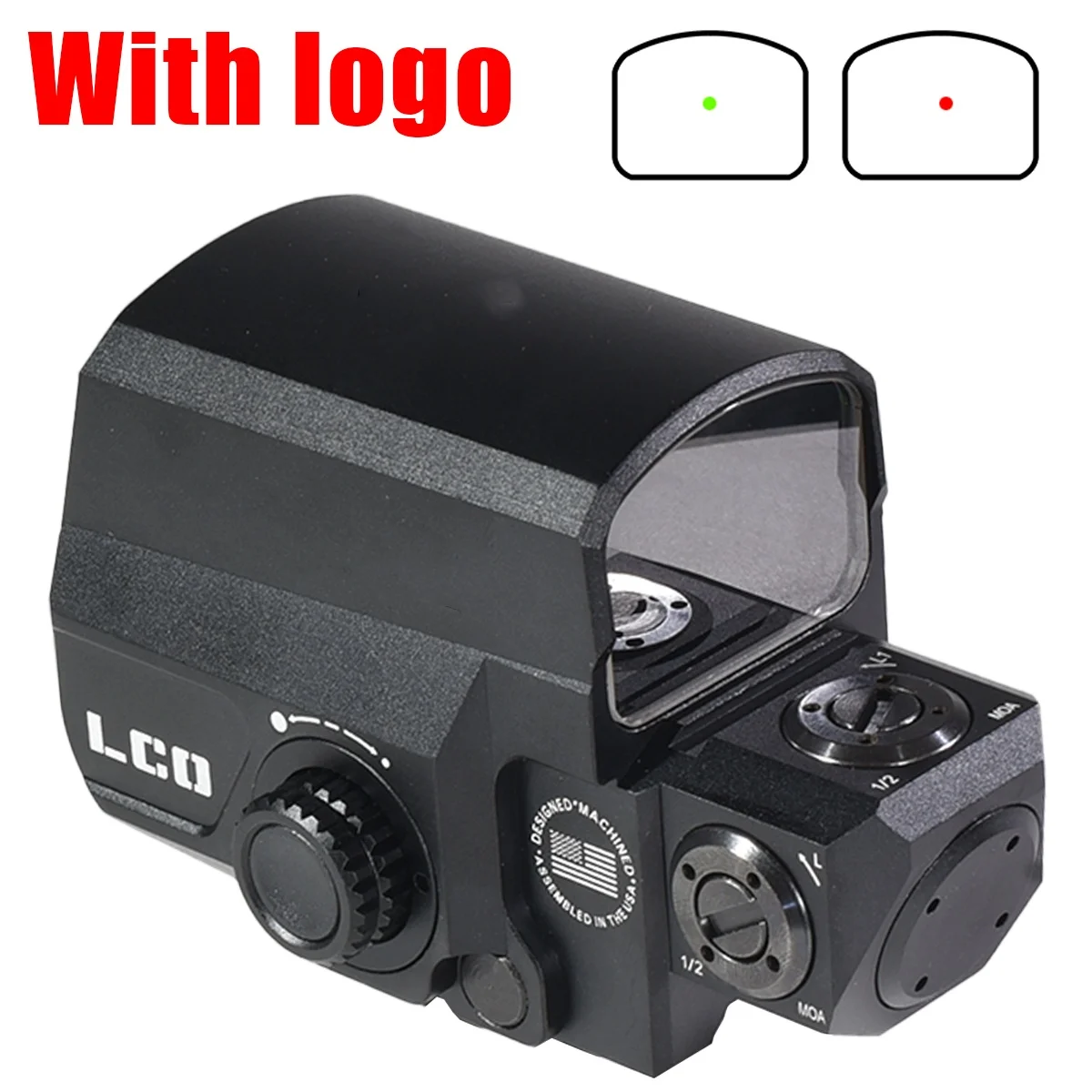 LCO Red Dot Sight Holographic Sight Tactical Collimator Hunting Optics Scopes Reflex Airsoft Sight Fit 20mm Rail Mount