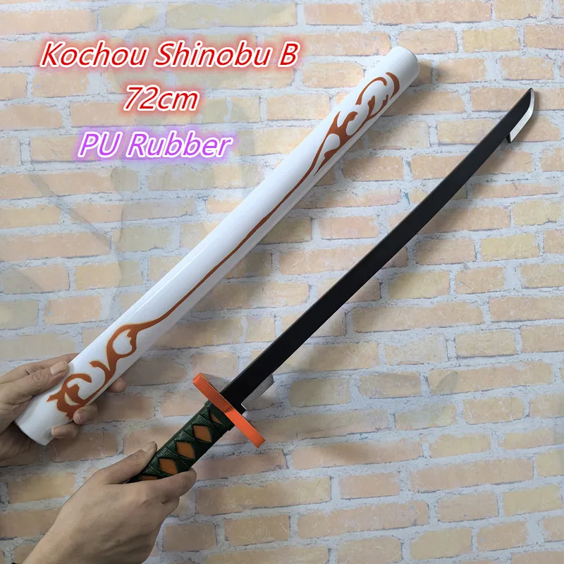 72cm Demon Slayer Rengoku Kyoujurou Hashibira Inosuke toy Sowrd Cosplay 1:1 Ninja Knife PU Prop Kanroji Mitsuri Anime Sword
