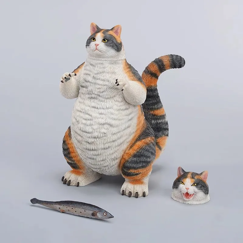 

Gosmeow heterochrome version, simulated cat model creative animal tide play figure resin desktop ornament