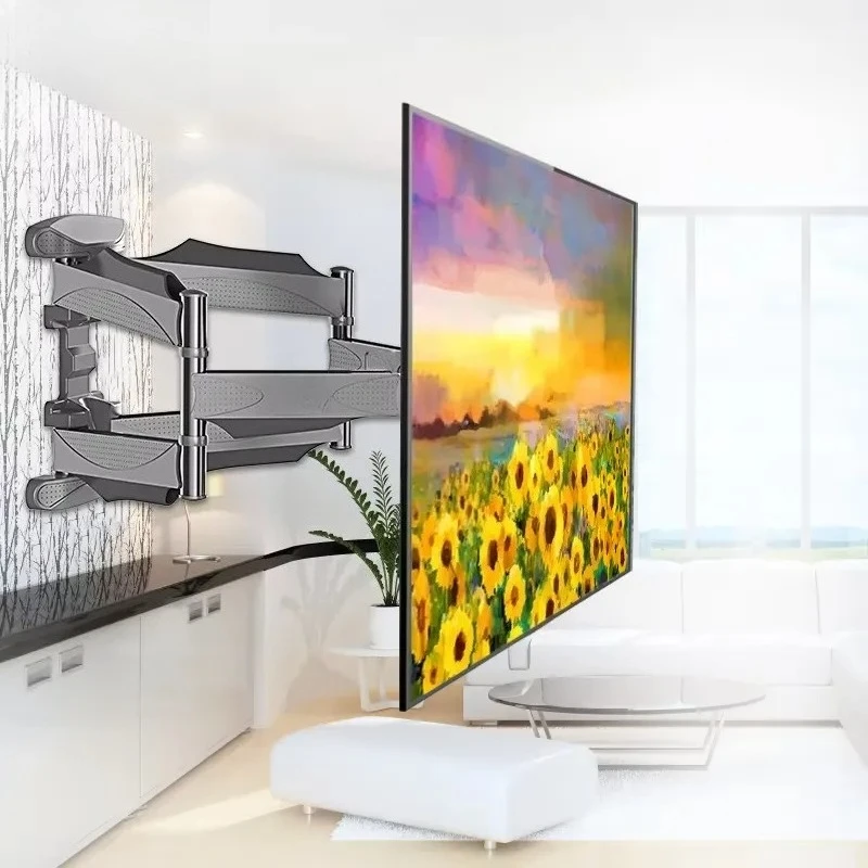 FY TV Wall Mount Full Motion Articulating Swivel Tilt Bracket for Heavy Duty LED LCD Flat Screen Curved Monitor 32 40 42 50