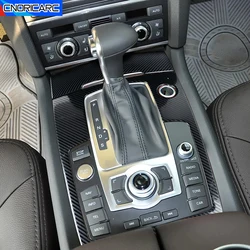 Car Console Gearshift Water Cup Holder Decoration Cover Gear Multimedia Panel Sticker Trim For Audi Q7 Auto Interior Accessories