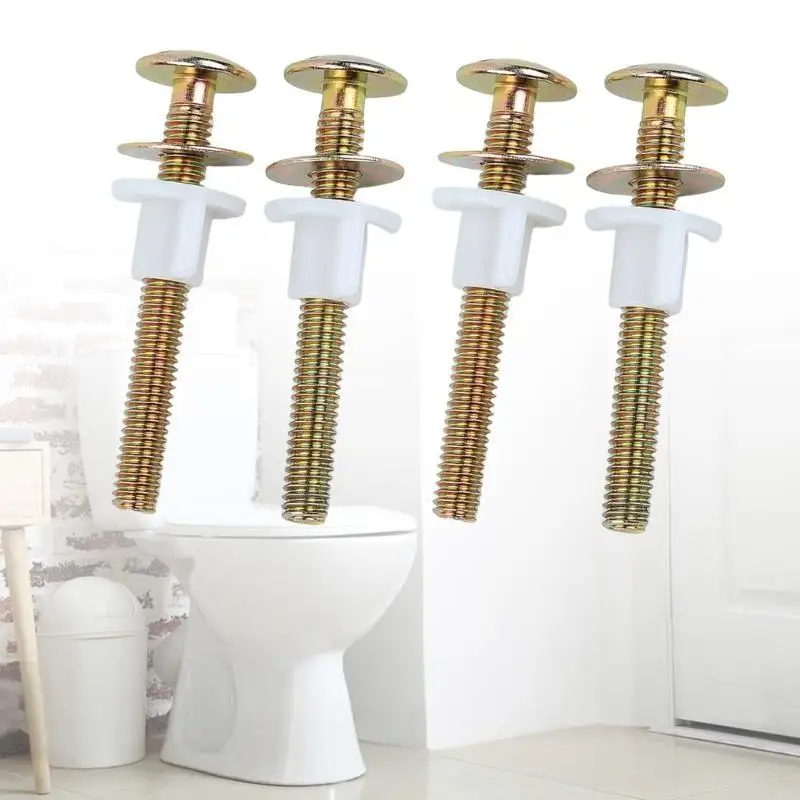 

652F 4Pieces Practical Toilet Seats Fixing Set with Sturdy Plastic and Metal Materials Accessory for High Performances