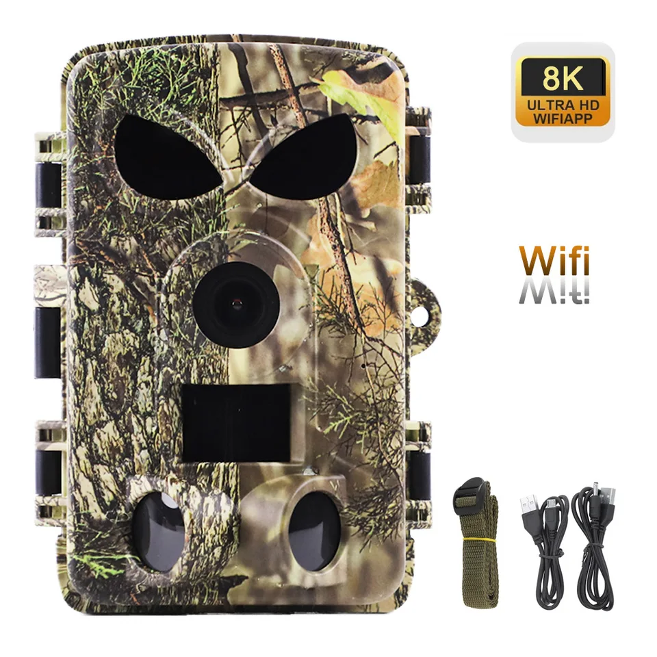 PR8000 8K 120° WiFi Hunting Camera 60MP Night Vision