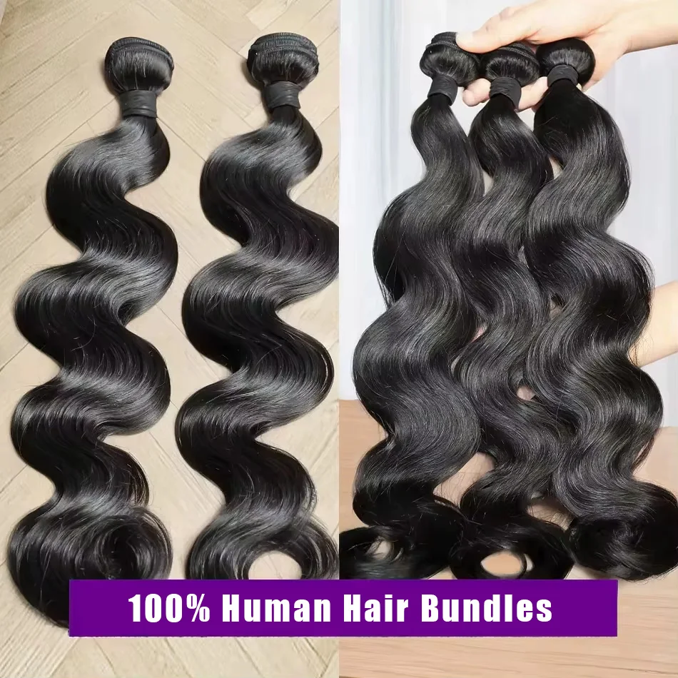 الجسم موجة حزم الشعر البشري 1/3/4 حزمة 100% غير المجهزة اللون الأسود الطبيعي بيرو عذراء الخام نسج حزمة وصلات شعر