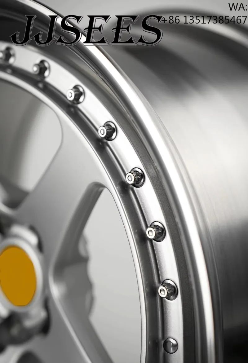 Forged 2 Piece Wheels for Ferrari F8 F430 450 360 5x114.3 20 21 22 Inch Silver Custom Polished Silver Alloy Wheels