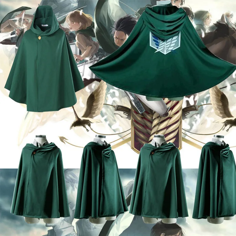 

Attack giant cos suit green cloak investigation corps wings of freedom commander suit anime cosplay costume