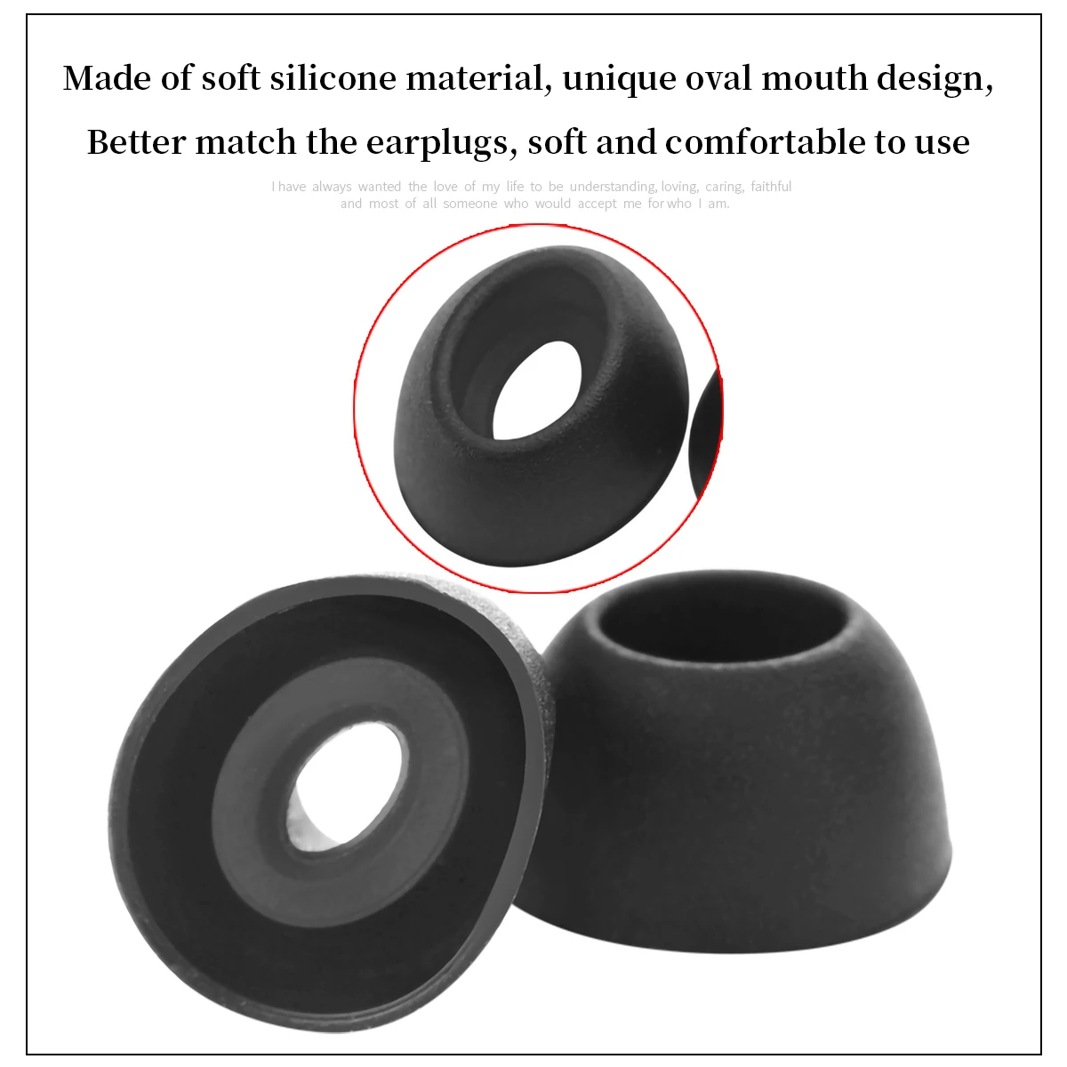 6Pcs Silicone Ear Tips for Edifier W300BT PLUS Bluetooth Eartips for Edifier W300BT Headphones Tips Oval Mouth