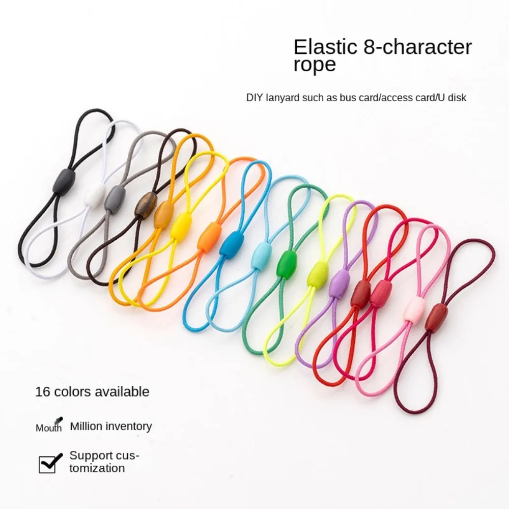 5Pcs/Lot Lanyard Lariat Cords Elastic rope Keychains Hooks Mobile phone Strap Charms Keyring Bag Accessories Key Ring
