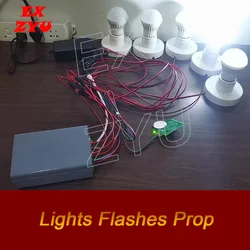 EXZYU Escape room Lights Flashes Prop Put the RFID card on the sensor to trigger the lights flash in sequence