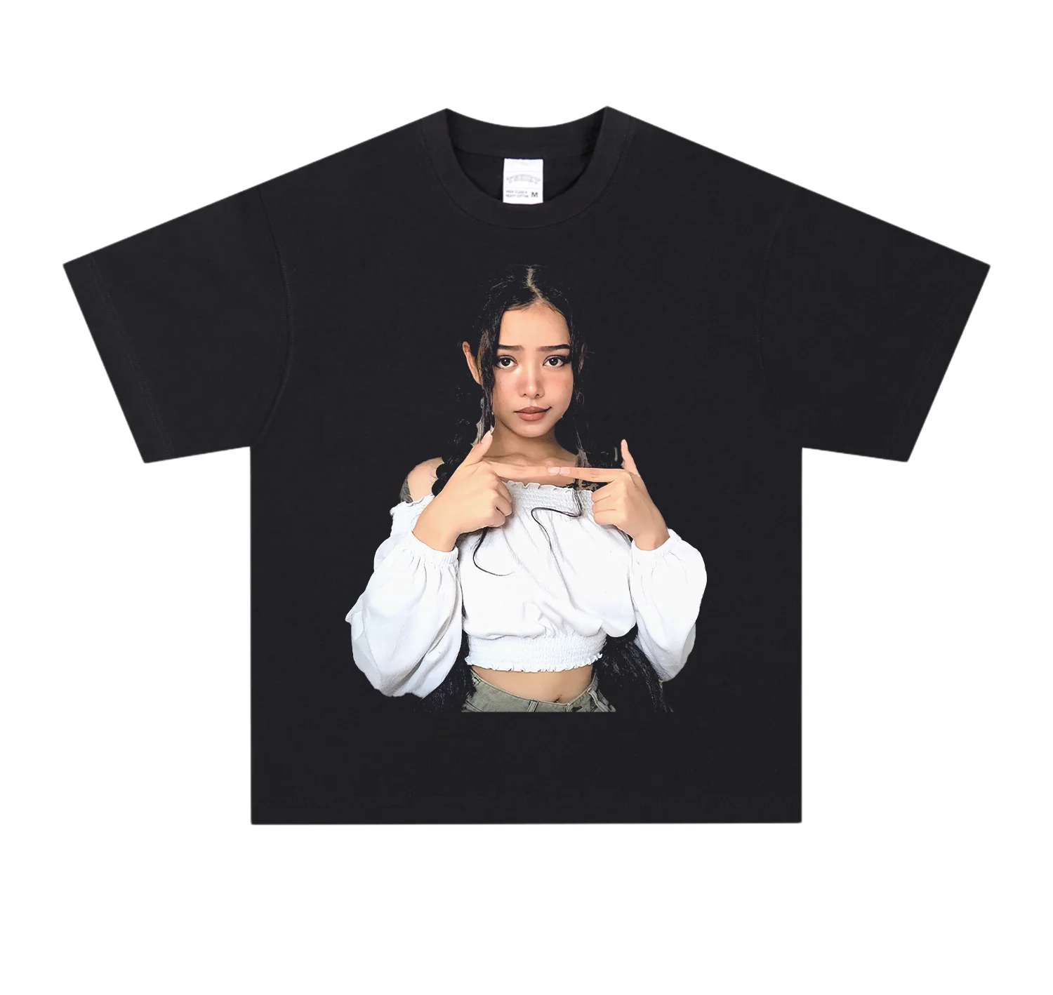 

The American Girl Printed T-shirts Streets of Europe and The United States Men and Women Loose Short Sleeve Blouse