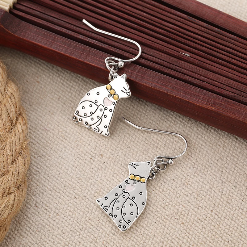 Cute Cat Kiss Pendant Earrings - огляд і ціна Vintage Fashion Ideas