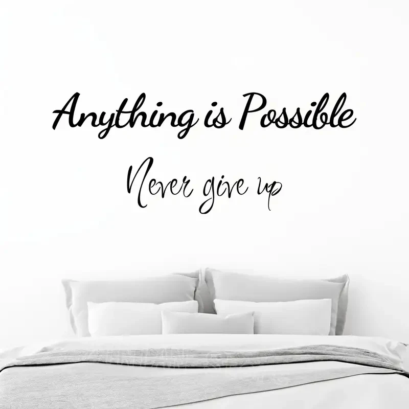 Elevate Your Space With 1pc Large Inspirational Quote Wall Decals - Removable Positive Saying Wall Lettering Stickers!