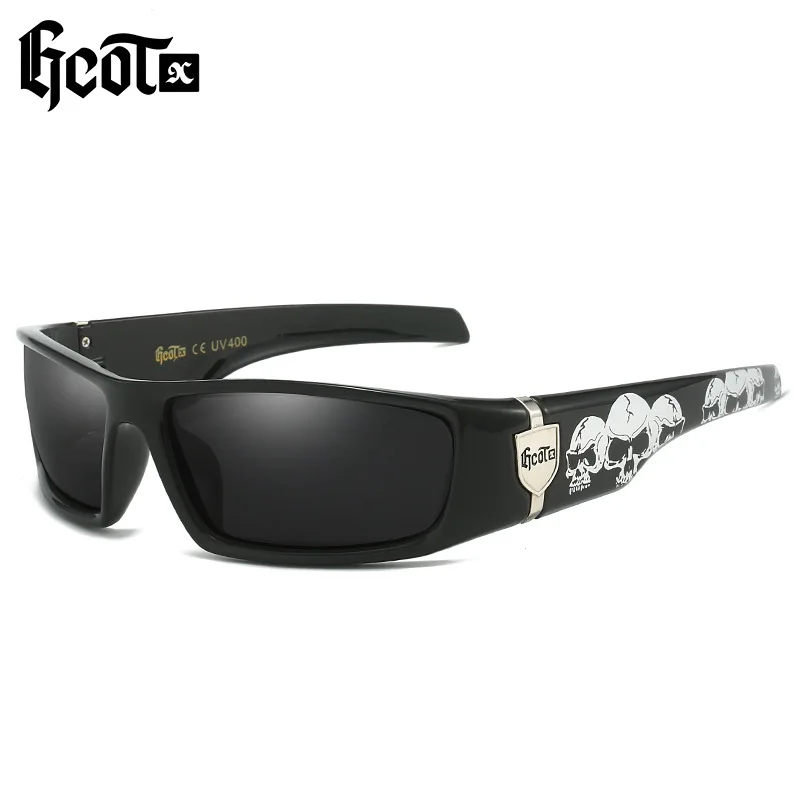 Unisex Retro West Coast Gangster Polarized Sunglasses Hip Hop Motorcycle Eyewear for Driving Fishing Travel Party