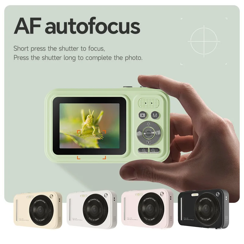 

Macro Digital Camera CCD Student Beginner Travel HD Photography Camera Mini Retro Portable Digital Camera with Memory Card