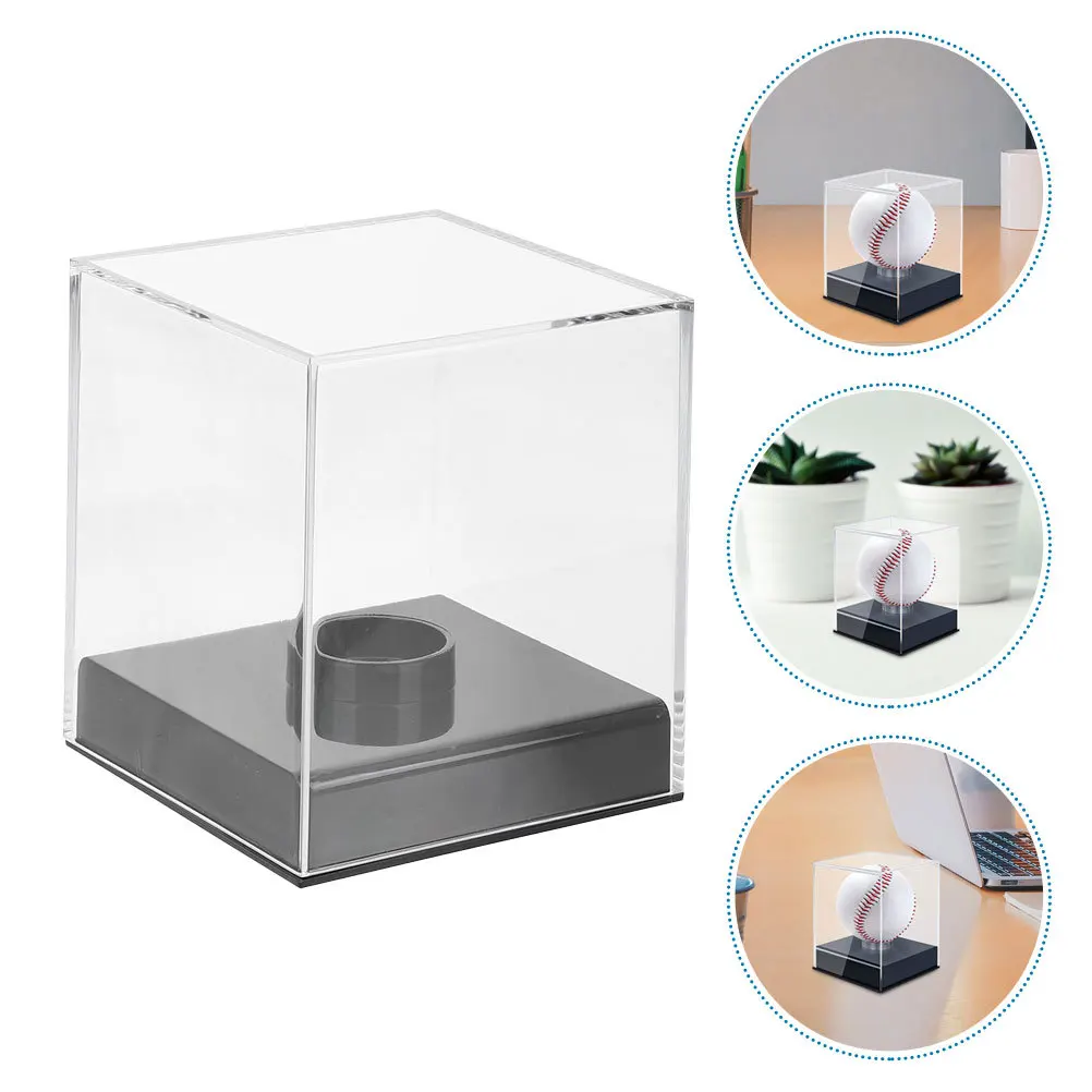 

2pcs Acrylic Display Box Clear Storage Case For Hats Caps Baseball Football Snapback Transparent Organizer Stand Collectibles