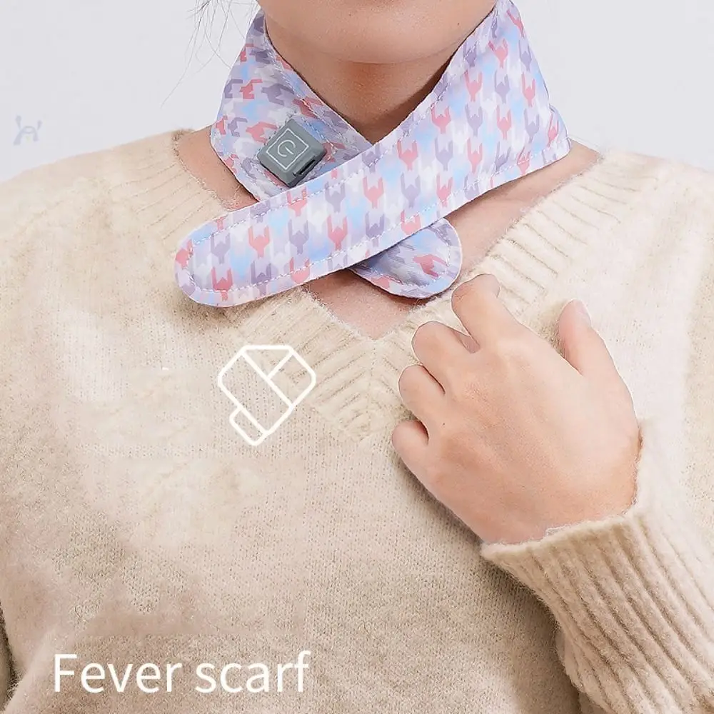 Adjustable Temperature Electric Heated Scarf USB Charging Folding Heating Neck Wrap Fast Heating Lightweight Neck Heating Pads