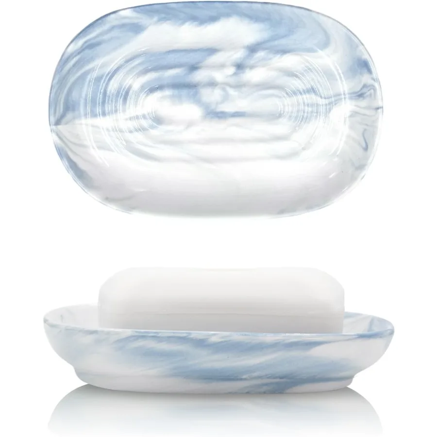 

Элегантная керамическая мыльница для Sr с уникальной мраморной текстурой, декоративная подставка для мыла для ванной комнаты, кухни, легко чистится, универсальная