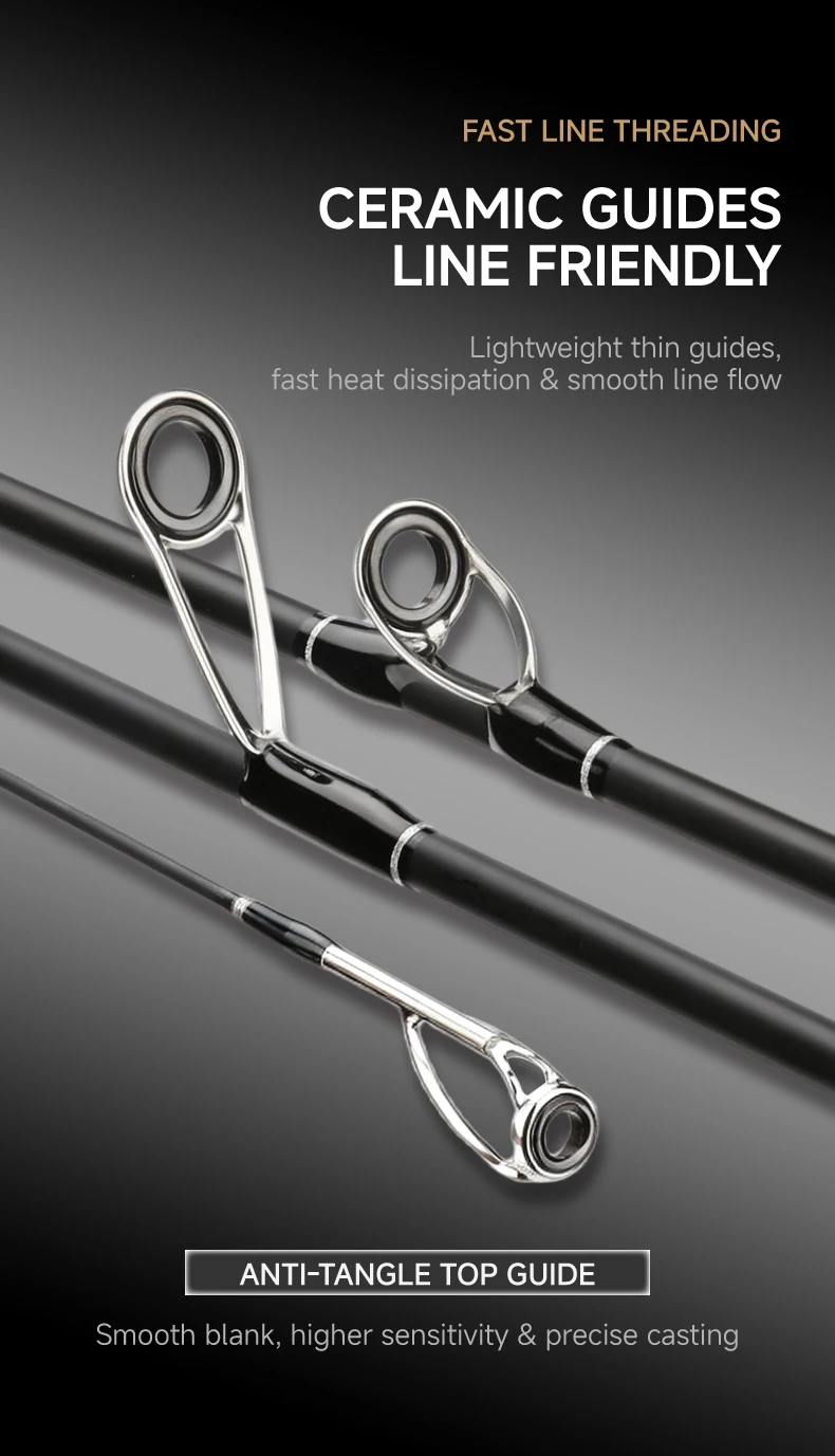 CEMREO UL Solid Tip Forellenrute Spinn-/Casting-Angelrute Leichtgewichtige Rute zum Angeln Modell: YANQUE – Detail 9