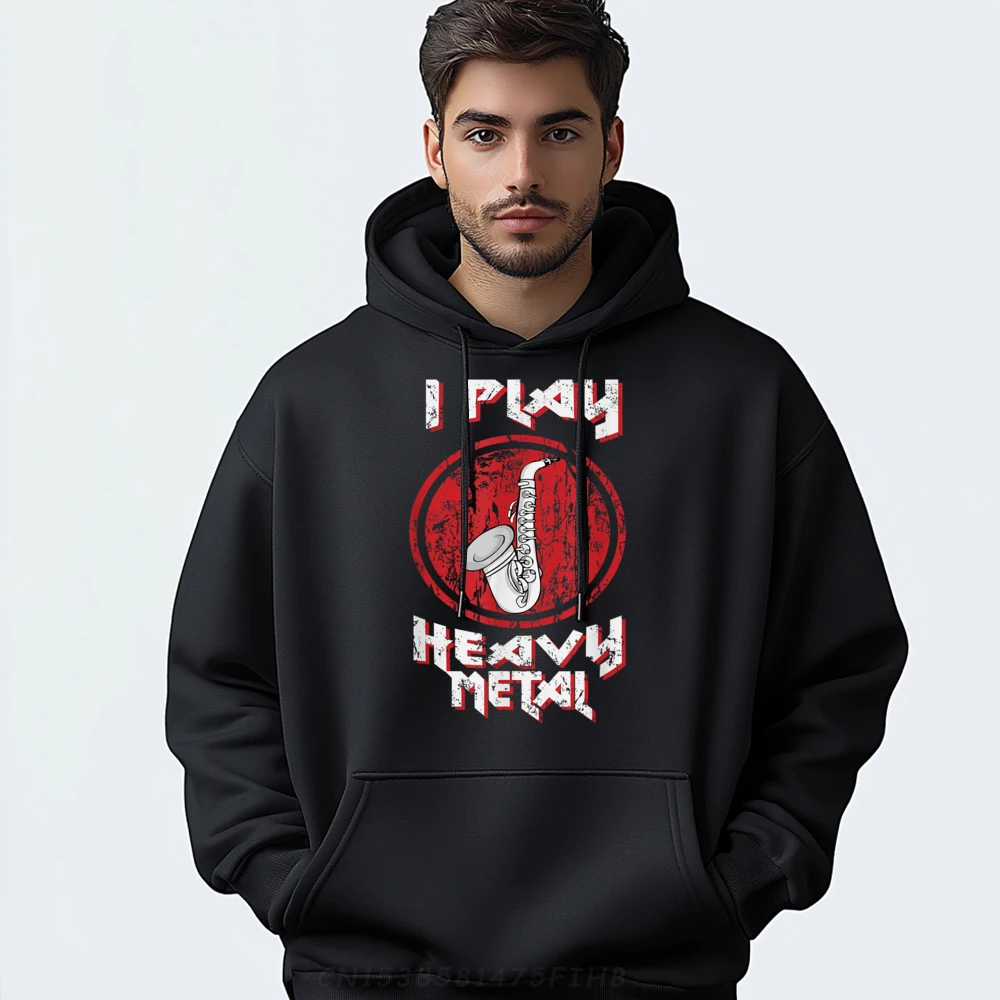 

Loose Male Sweatshrt Saxophone Player Men Jazz Big Funny Hoodies O-Neck Long Sleeve Cool Sweatshirt Labor Day