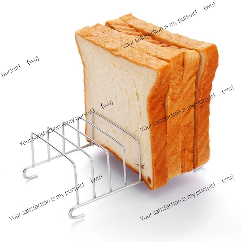 Stainless Steel Toast and Bread Rack 8 Slots Rectangle Food Display Tool For Air Fryer Accessories