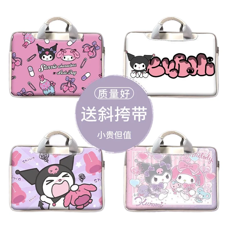 

Sanrio Kuromi Cute Laptop Bag 12 13 14 15 15 Inch Waterproof and Shockproof Laptop Bag Suitable for Macbook Air Pro 16 Handbag