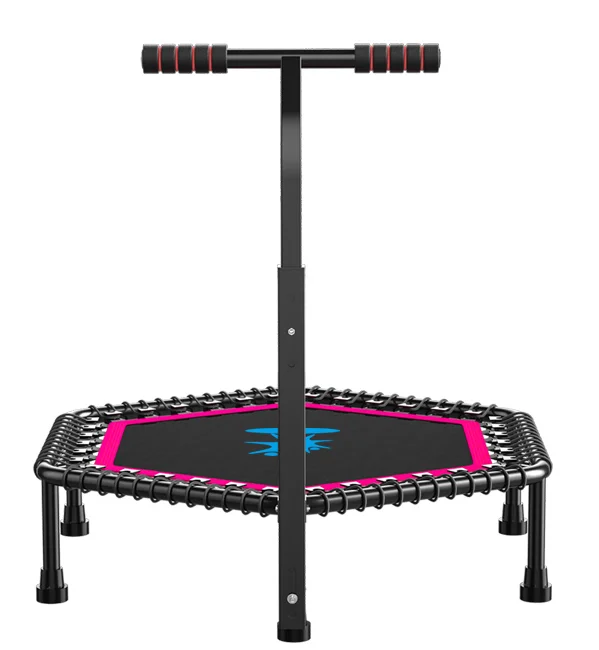 Hexagonal Bungee Trampoline Jumping Fitness Trampoline Fitness Professional Trampoline With With Armrests And Suction Cups