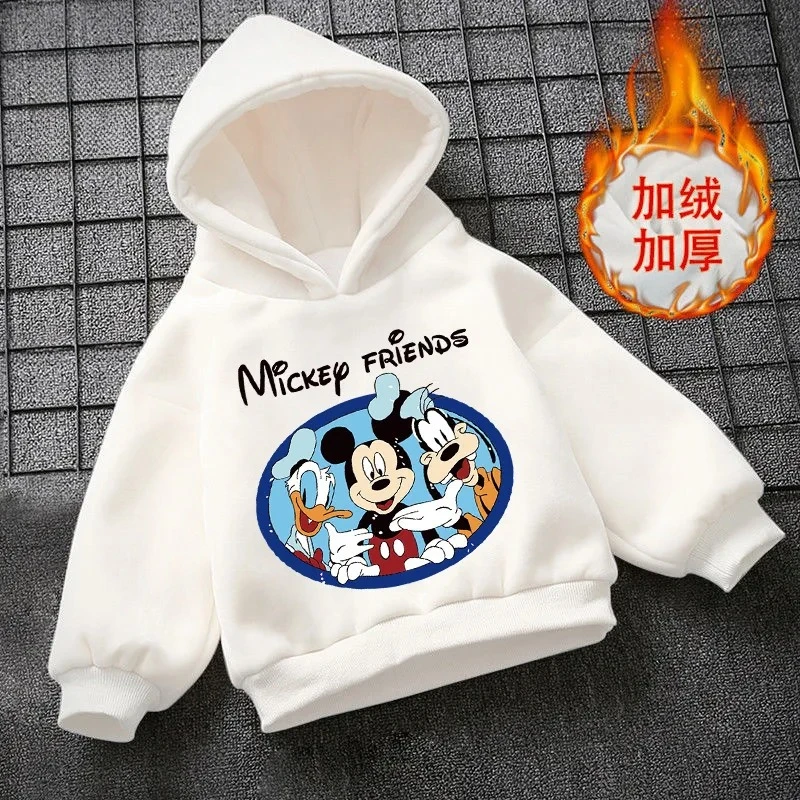 

2025 Kids Hooded Jacket, Fleece-Lined Plush Top for Boys & Girls Korean Style Winter Wear