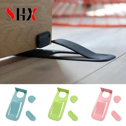 Plastic Spring Door Stopper Multi-function Nail-free Door Wedge Holder Door Stopper Safety Protector Doorstop Wall Protector