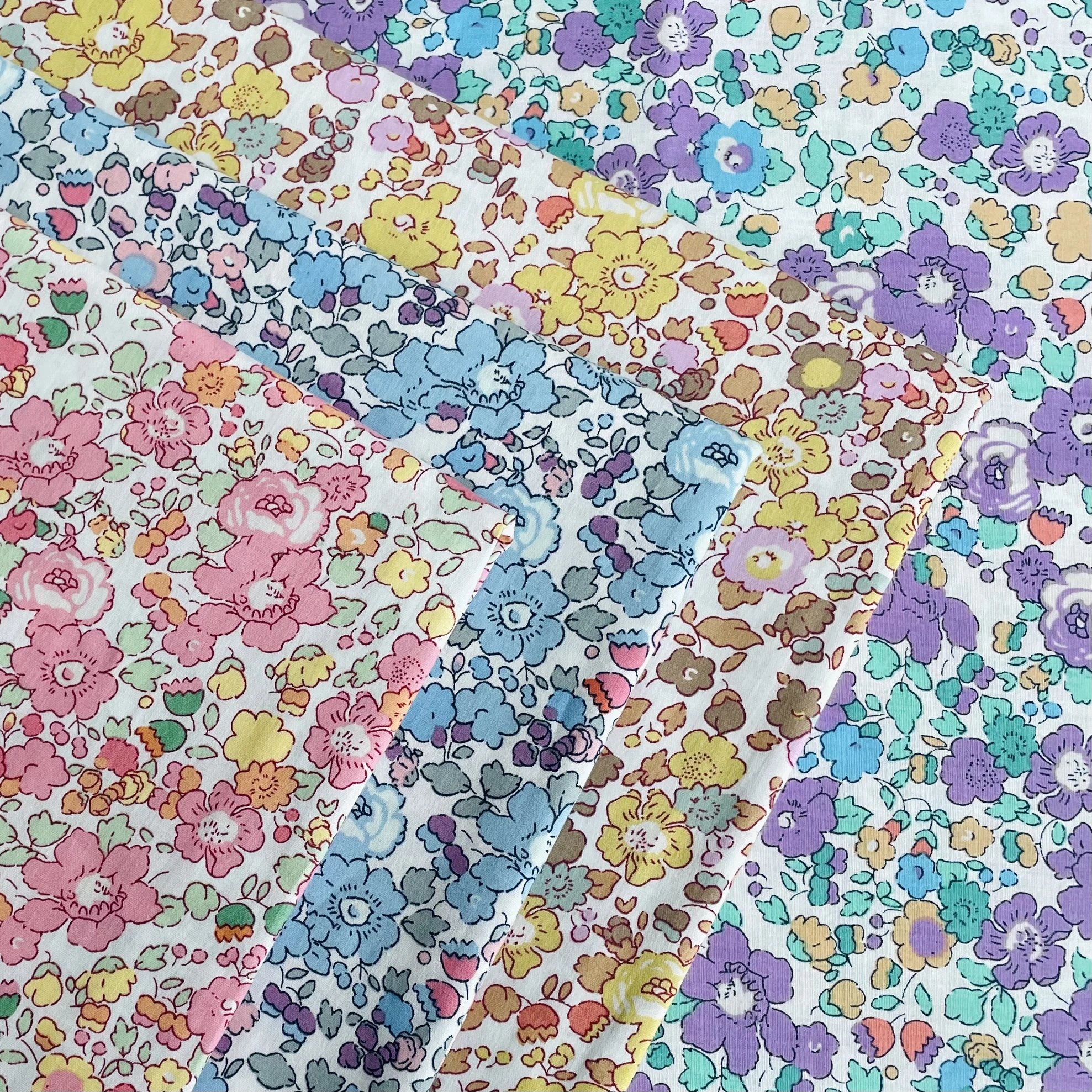 Betsy Floral 60S Tissun liberty Cotton Fabric For Kids Baby Sewing Cloth Dresses Skirt DIY Handmade Designer Patchwork Meter