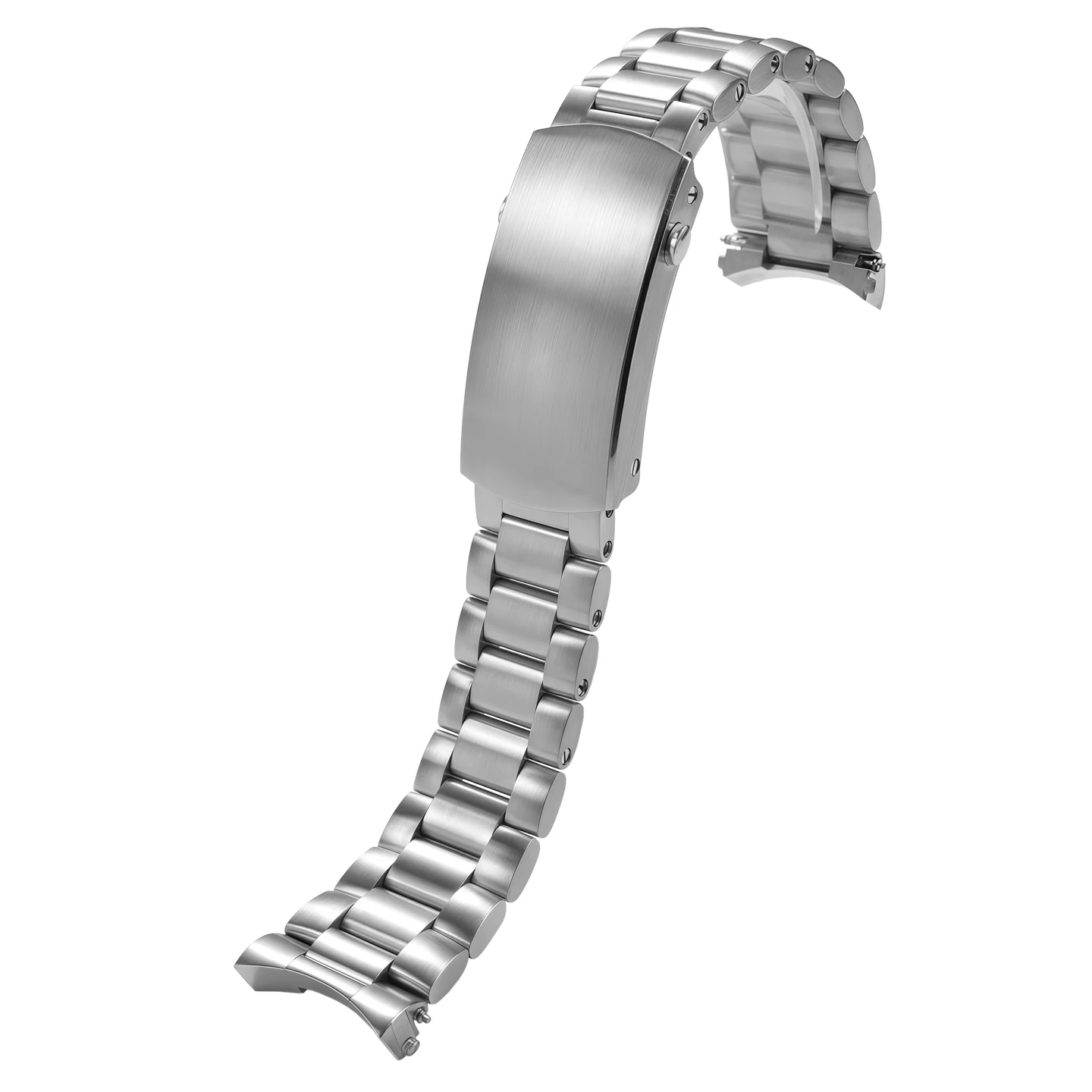 Solid Stainless Steel Watch Strap For Omega Seamaster 600 Quarter Orange, 21mm Curved End Replacement Bracelet For Men
