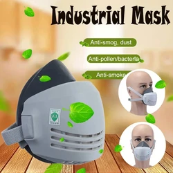 Dust-proof Half Mask Reusable Respiratory Mask Replaceable Filter Cotton Industrial Building Dust-proof Haze Safety Gas Mask