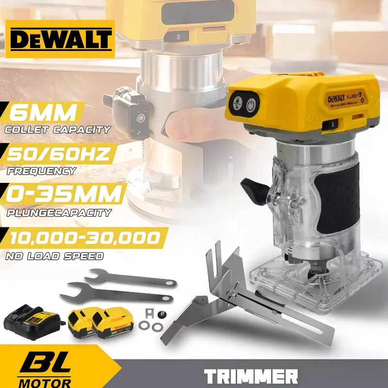 

Фрезерно-гравировальный станок Dewalt для обработки дерева, 33000 об/мин, бесщеточный, электрический триммер