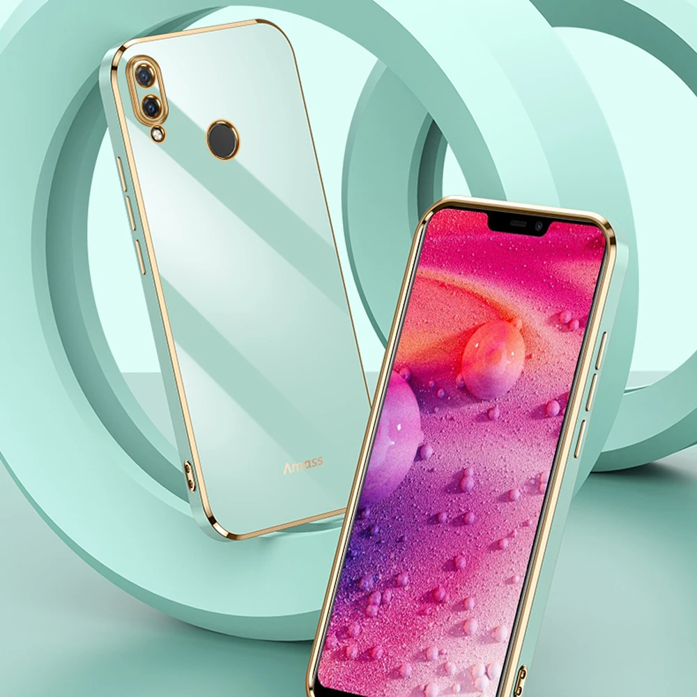 For Huawei Nova 3i Case Luxury Square Plating Huawei nova 3 Phone Case INE-LX1 INE-LX1 ShockProof Soft Silicone Back nova3 Cover