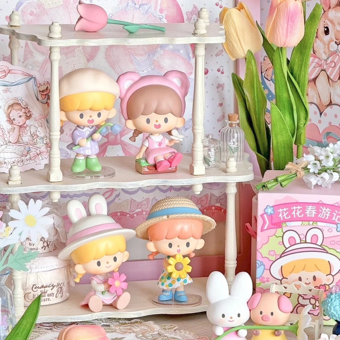 【재고 있음】FINDING UNICORN ZZOTON GARDEN SPRING TOUR 시리즈 블라인드 박스 장난감 미스터리 박스 데스크탑 장식 선물 친구용