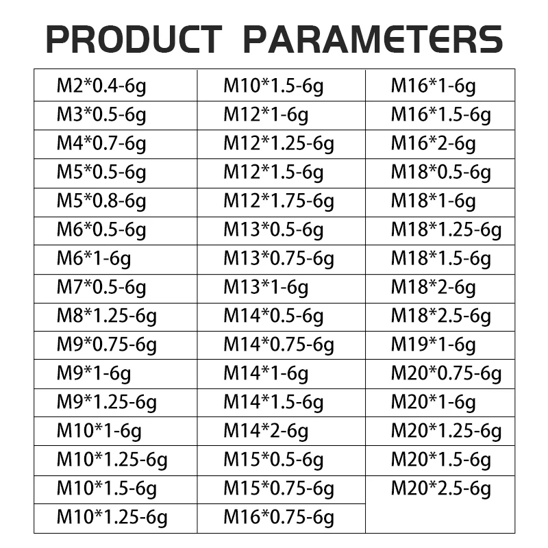 2 ピース/セット 60 度メートルねじリングゲージ 6G M2-M20 テーパーゲージ測定ツール精密工学用