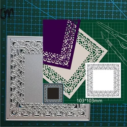 Square frame lace metal cutting dies cut die mold Scrapbooking paper craft knife mould blade punch Template Embossing stencils