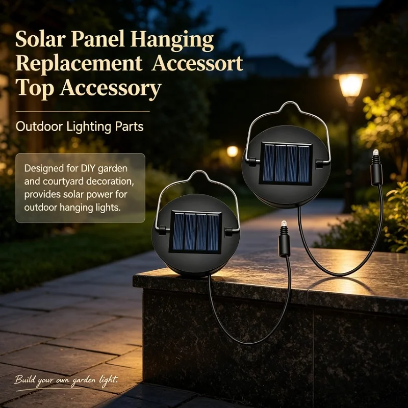 Solar Panel Hanging Replacement Top Accessory Waterproof Outdoor Lighting Suitable for DIY Garden and Courtyard Decoration Light