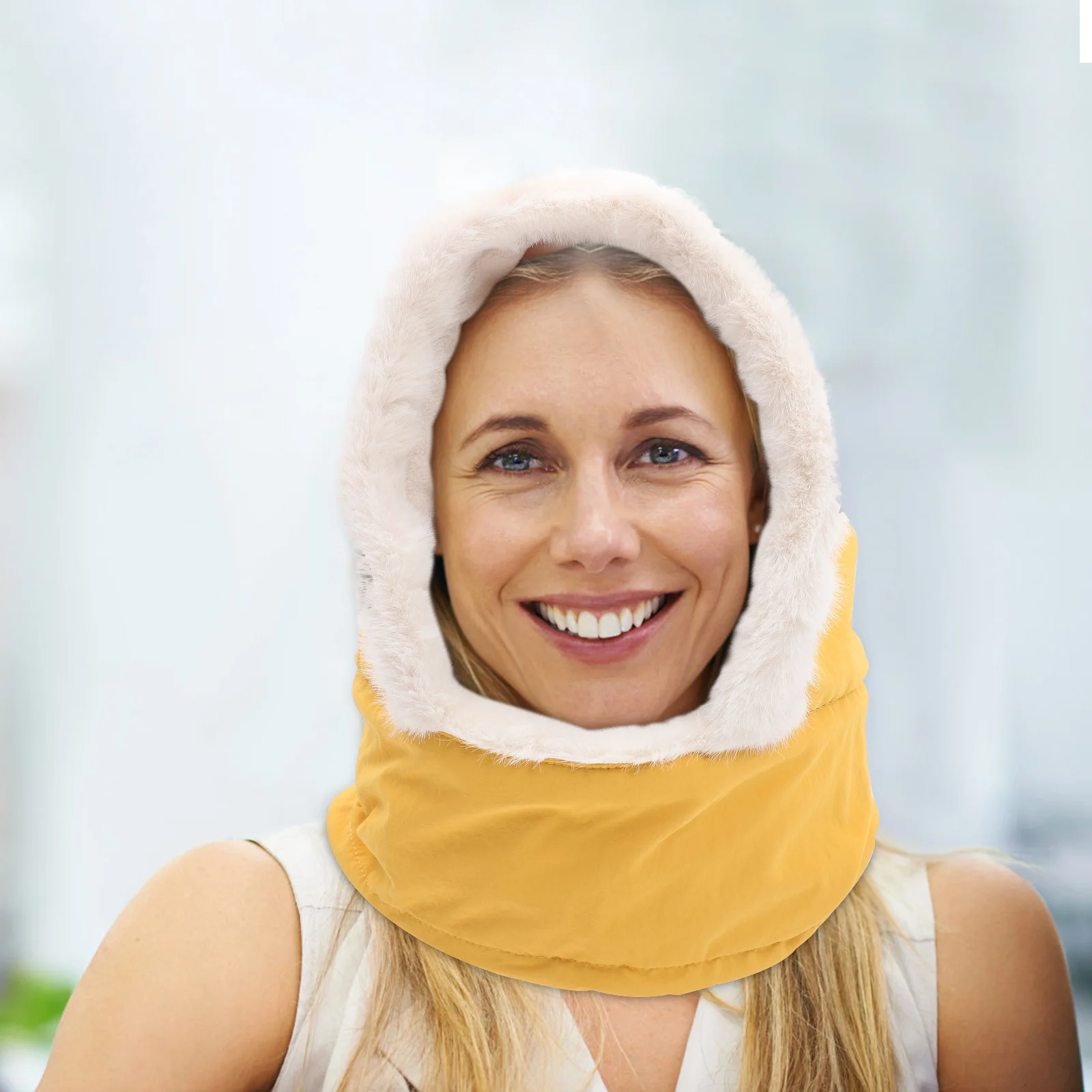 غطاء شتوي مقاوم للرياح للوجه، تأثير عازل مريح وقابل للتمدد، جيد لمعظم أحجام الرأس والأشكال، غطاء مقاوم للرياح